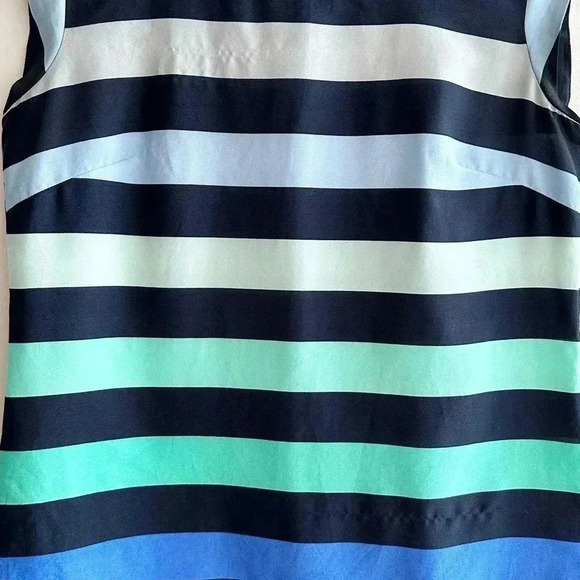 The Limited Horizontal Striped Tank Top, Blue and Teal Stripes Shirt, Size XS - Picture 4 of 16